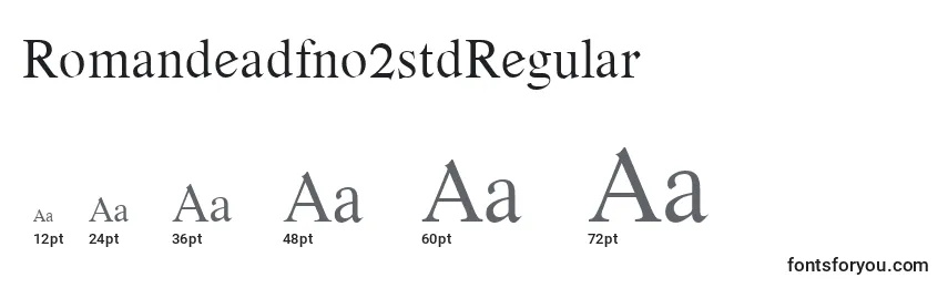 Romandeadfno2stdRegular (96590) Font Sizes