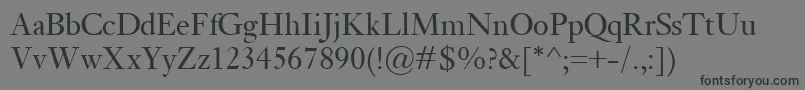 KisClassico Font – Black Fonts on Gray Background