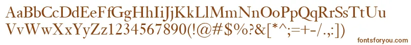 Шрифт KisClassico – коричневые шрифты на белом фоне