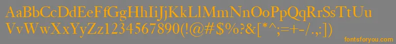 KisClassico Font – Orange Fonts on Gray Background