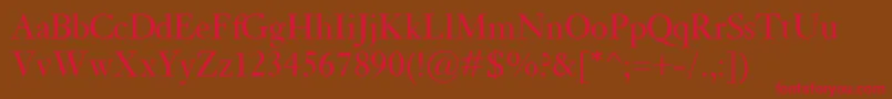 KisClassico Font – Red Fonts on Brown Background