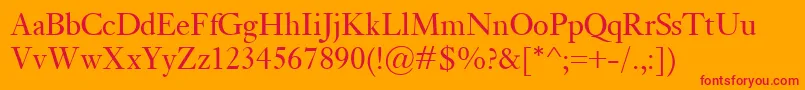 KisClassico Font – Red Fonts on Orange Background