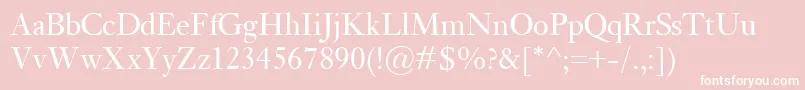 KisClassico Font – White Fonts on Pink Background