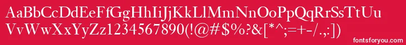 KisClassico Font – White Fonts on Red Background