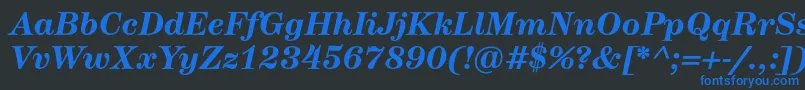 HerculestextBolditalic Font – Blue Fonts on Black Background