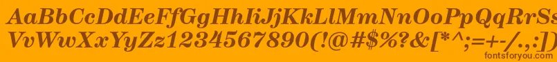 HerculestextBolditalic Font – Brown Fonts on Orange Background