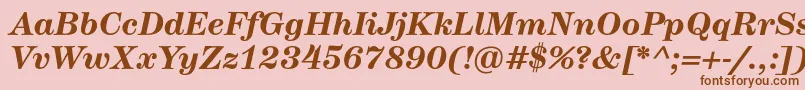 HerculestextBolditalic Font – Brown Fonts on Pink Background