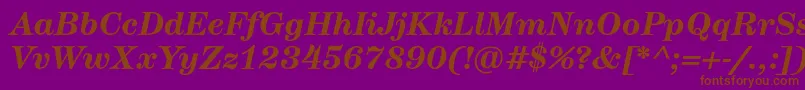 HerculestextBolditalic Font – Brown Fonts on Purple Background