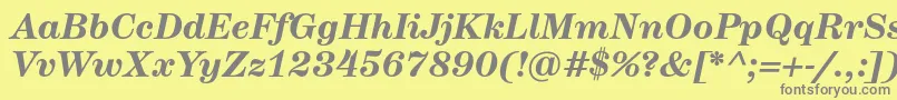 HerculestextBolditalic Font – Gray Fonts on Yellow Background