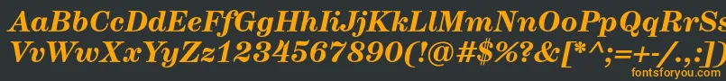 HerculestextBolditalic Font – Orange Fonts on Black Background