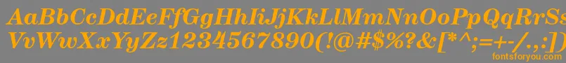 HerculestextBolditalic Font – Orange Fonts on Gray Background