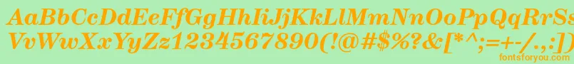 HerculestextBolditalic Font – Orange Fonts on Green Background