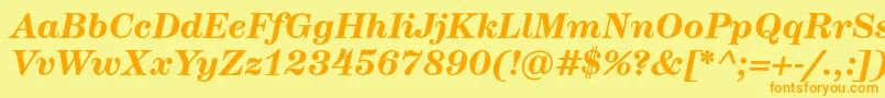 HerculestextBolditalic Font – Orange Fonts on Yellow Background
