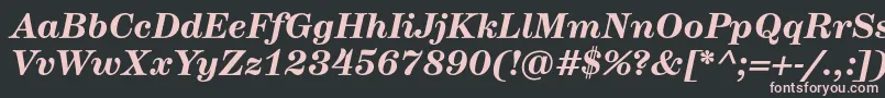 HerculestextBolditalic Font – Pink Fonts on Black Background