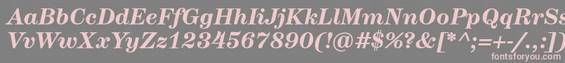 HerculestextBolditalic Font – Pink Fonts on Gray Background