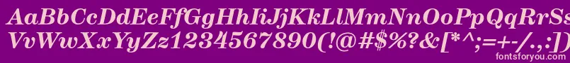 HerculestextBolditalic Font – Pink Fonts on Purple Background