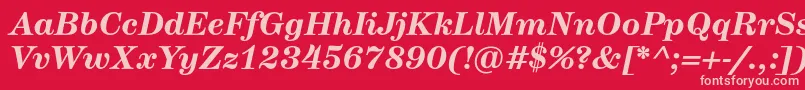 HerculestextBolditalic Font – Pink Fonts on Red Background
