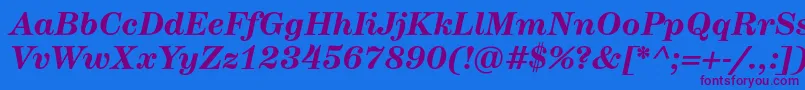 HerculestextBolditalic Font – Purple Fonts on Blue Background