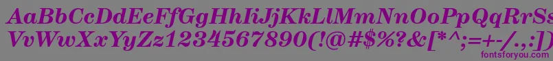 HerculestextBolditalic Font – Purple Fonts on Gray Background