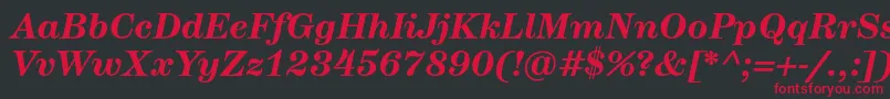 HerculestextBolditalic Font – Red Fonts on Black Background