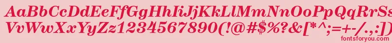 HerculestextBolditalic Font – Red Fonts on Pink Background