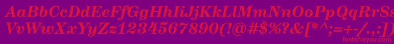HerculestextBolditalic Font – Red Fonts on Purple Background