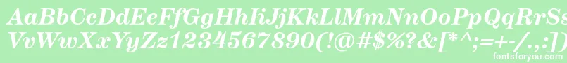 HerculestextBolditalic Font – White Fonts on Green Background