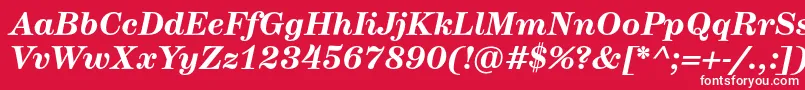 HerculestextBolditalic Font – White Fonts on Red Background