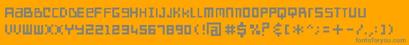 フォントSdreversegeneration – オレンジの背景に灰色の文字
