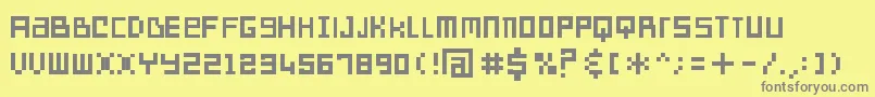 Шрифт Sdreversegeneration – серые шрифты на жёлтом фоне
