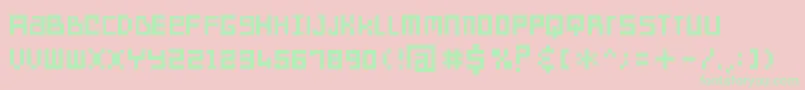 Sdreversegeneration Font – Green Fonts on Pink Background