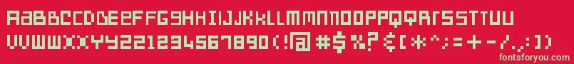 Sdreversegeneration Font – Green Fonts on Red Background