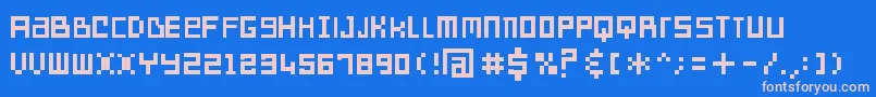 Sdreversegeneration Font – Pink Fonts on Blue Background