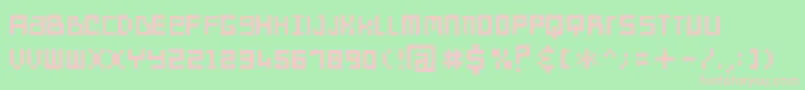 Sdreversegeneration Font – Pink Fonts on Green Background