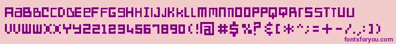 Sdreversegeneration Font – Purple Fonts on Pink Background