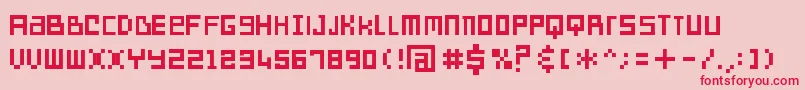 フォントSdreversegeneration – ピンクの背景に赤い文字