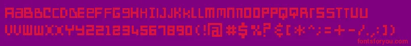 Sdreversegeneration Font – Red Fonts on Purple Background