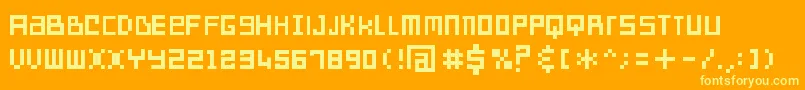 フォントSdreversegeneration – オレンジの背景に黄色の文字
