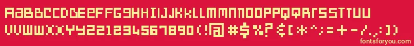 Sdreversegeneration Font – Yellow Fonts on Red Background