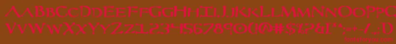 SeverBold Font – Red Fonts on Brown Background