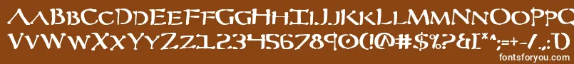 フォントSeverBold – 茶色の背景に白い文字