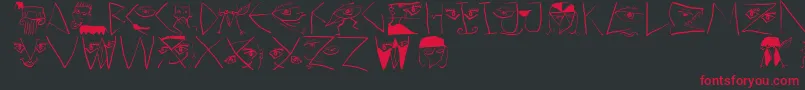 Scribbledichfrei Font – Red Fonts on Black Background