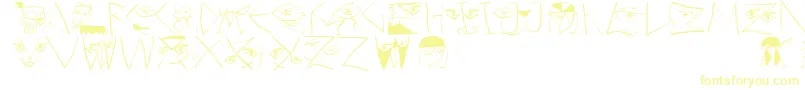 Scribbledichfrei-Schriftart – Gelbe Schriften