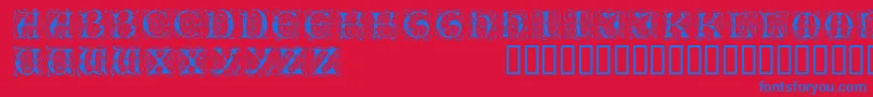 Illuminatitwodisplaycapsssk Font – Blue Fonts on Red Background