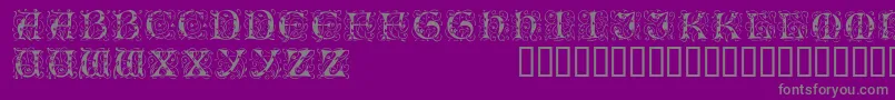 Illuminatitwodisplaycapsssk Font – Gray Fonts on Purple Background