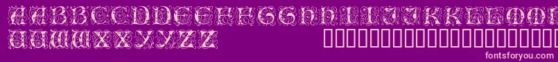 Illuminatitwodisplaycapsssk Font – Pink Fonts on Purple Background