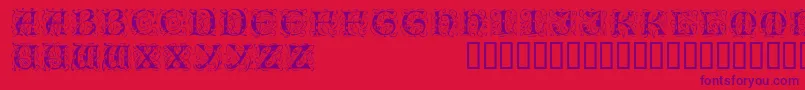 Illuminatitwodisplaycapsssk Font – Purple Fonts on Red Background