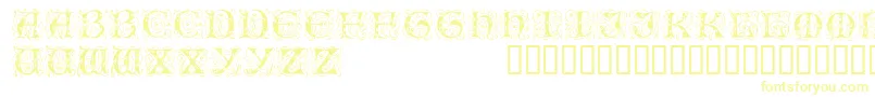 Illuminatitwodisplaycapsssk Font – Yellow Fonts on White Background