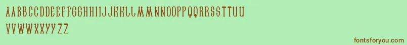 Sailorman Font – Brown Fonts on Green Background