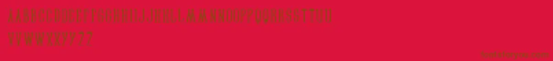 Sailorman Font – Brown Fonts on Red Background